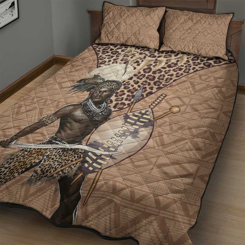 South Africa Zulu People Quilt Bed Set Zulu Warrior - African Pattern LT15