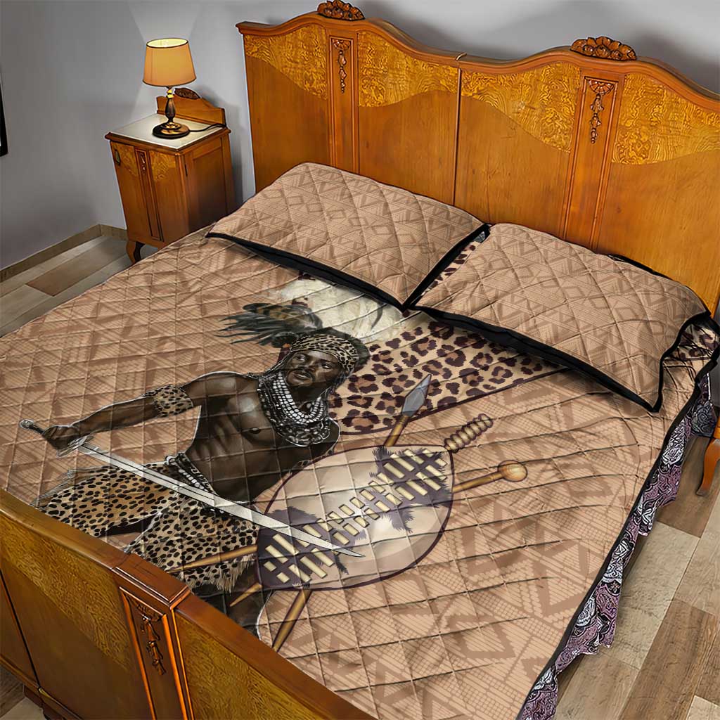 South Africa Zulu People Quilt Bed Set Zulu Warrior - African Pattern LT15