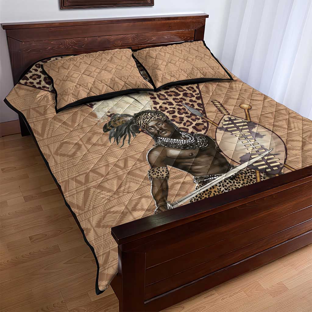 South Africa Zulu People Quilt Bed Set Zulu Warrior - African Pattern LT15