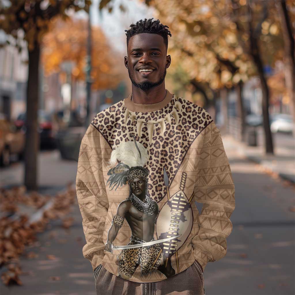 South Africa Zulu People Sweatshirt Zulu Warrior - African Pattern LT15