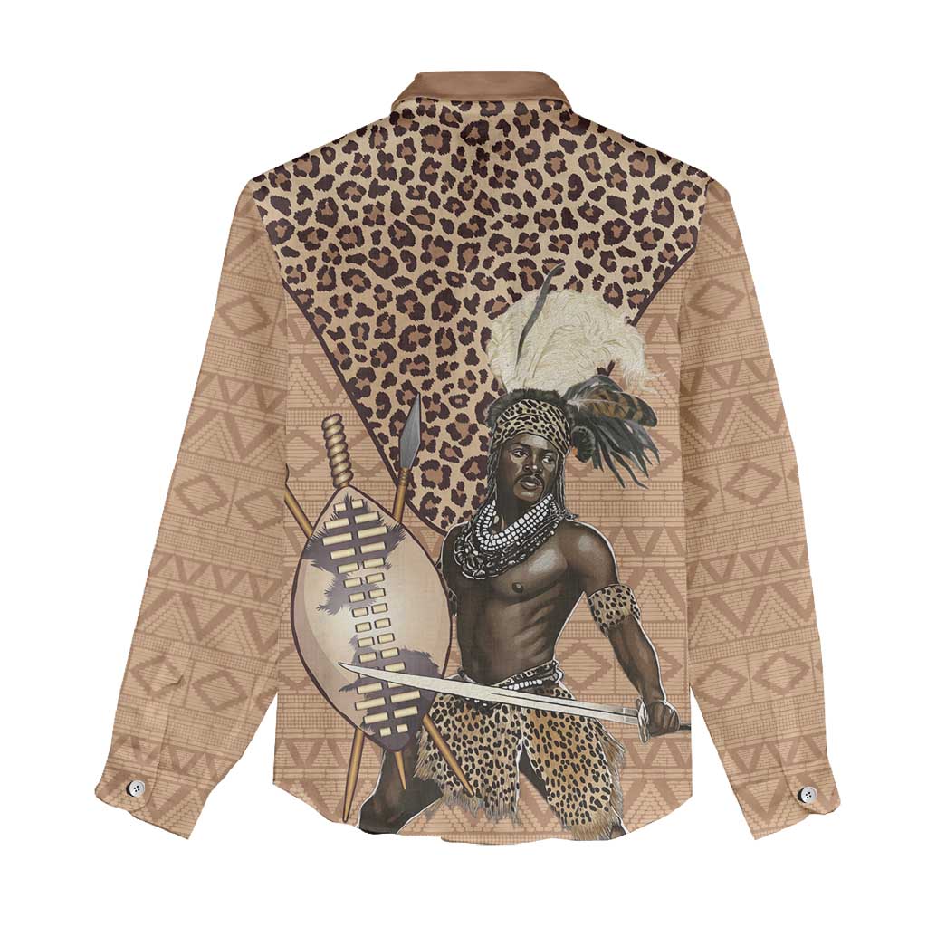 South Africa Zulu People Women Casual Shirt Zulu Warrior - African Pattern LT15