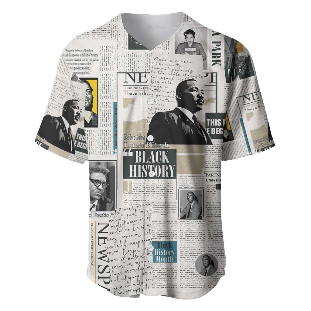 Civil Rights Leaders Baseball Jersey African-American History Month LT15