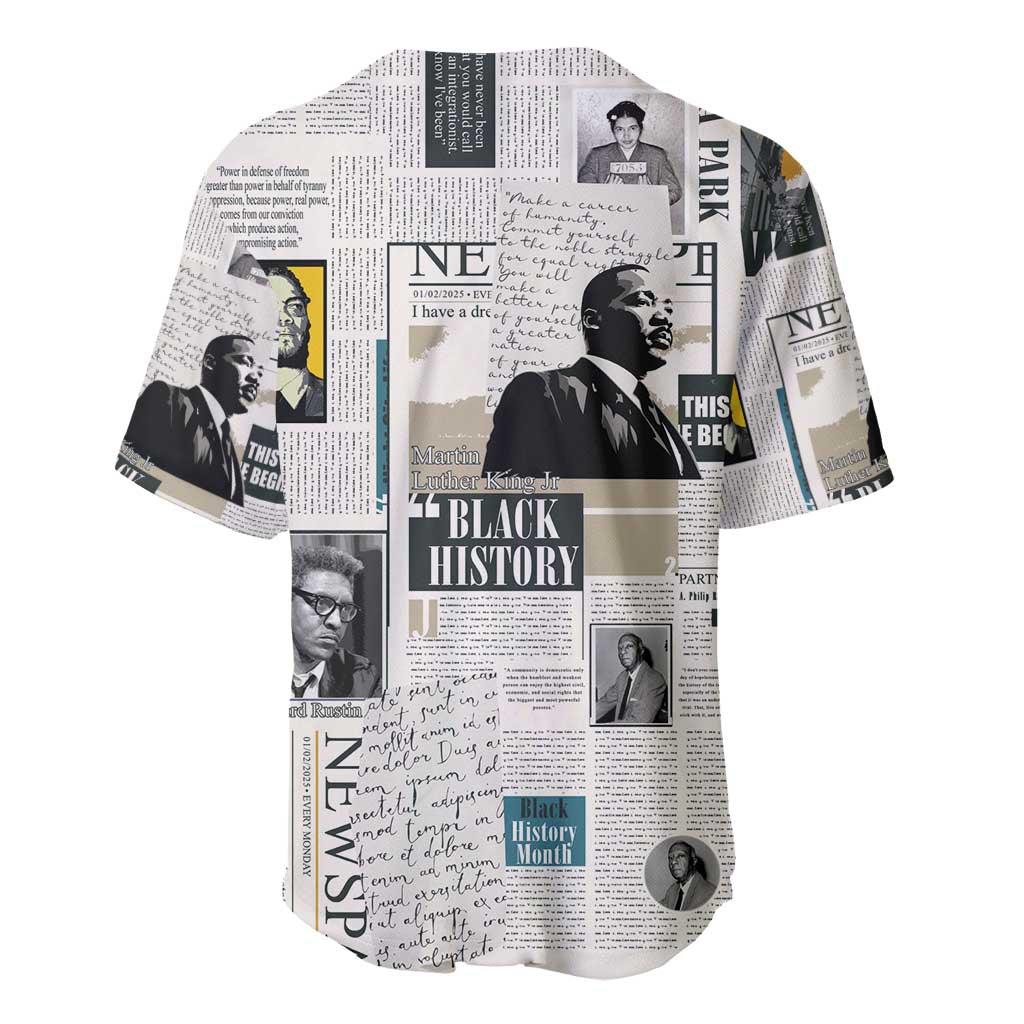 Civil Rights Leaders Baseball Jersey African-American History Month LT15