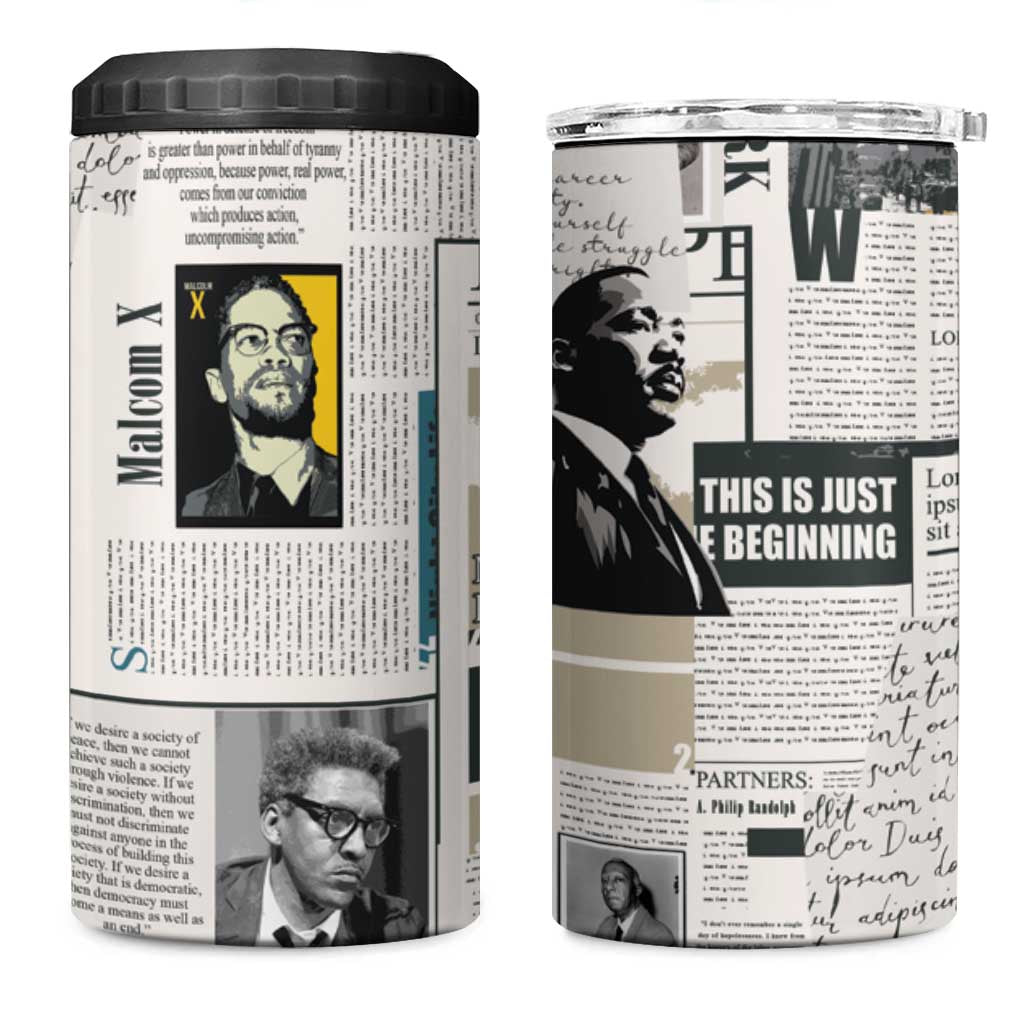 Civil Rights Leaders 4 in 1 Can Cooler Tumbler African-American History Month LT15