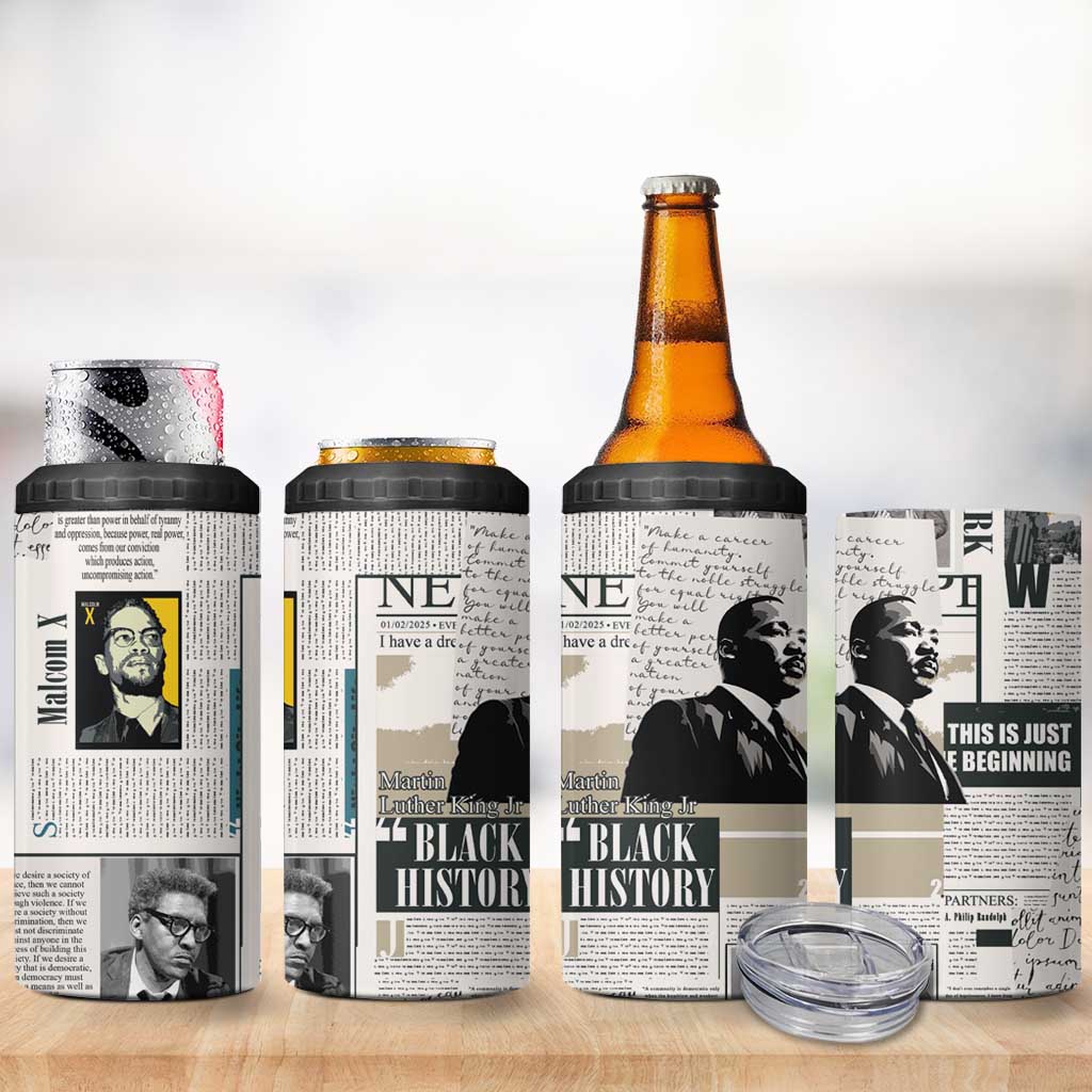 Civil Rights Leaders 4 in 1 Can Cooler Tumbler African-American History Month LT15