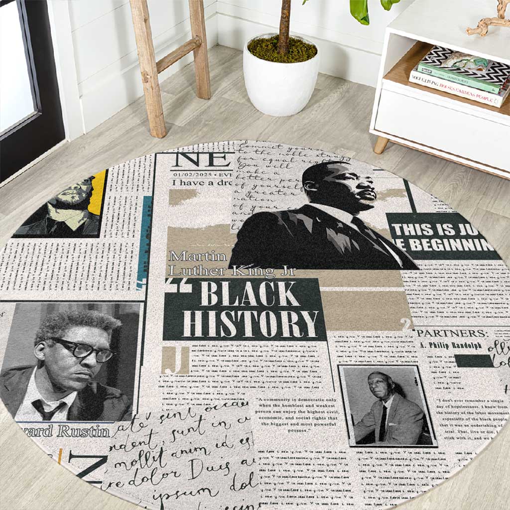 Civil Rights Leaders Round Carpet African-American History Month LT15