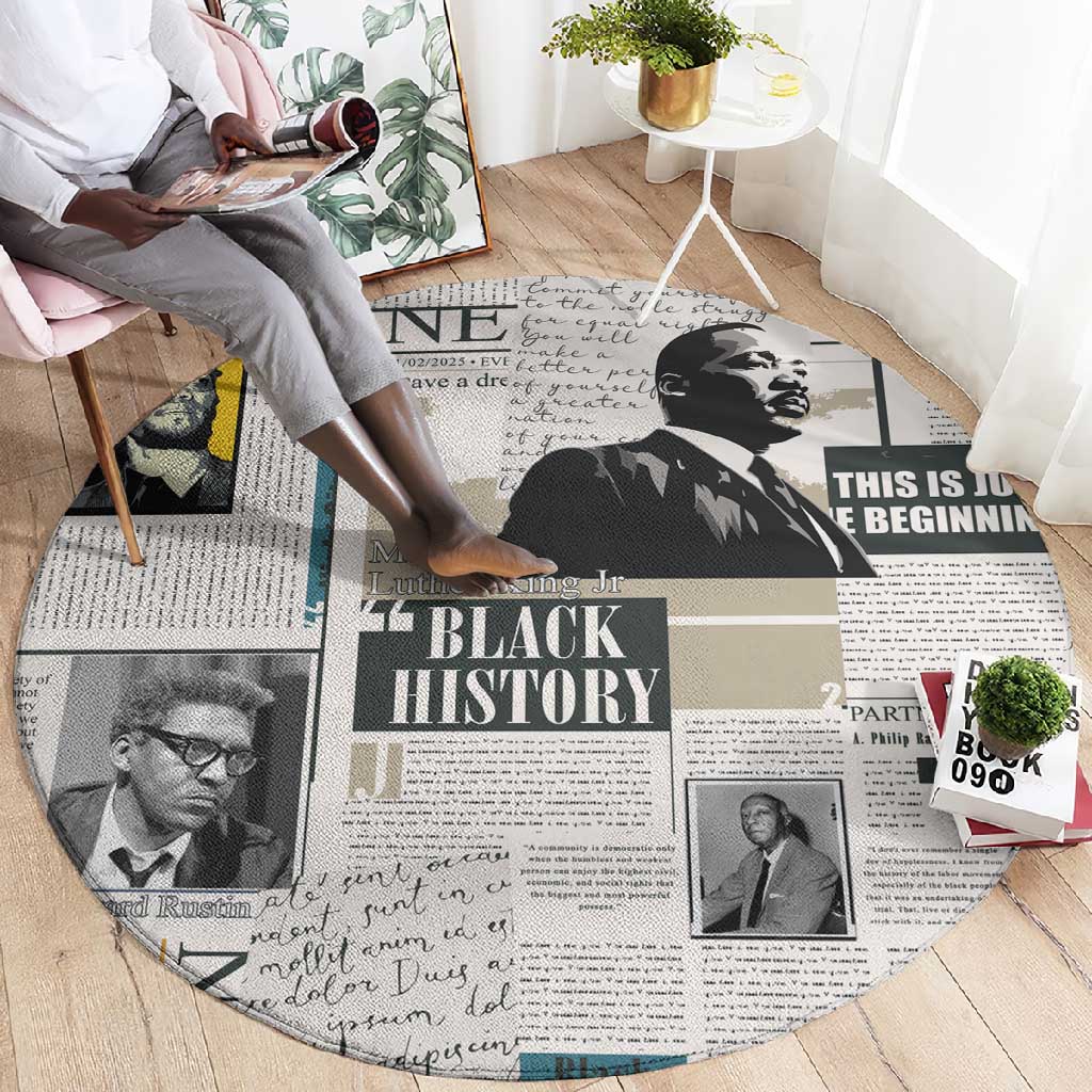 Civil Rights Leaders Round Carpet African-American History Month LT15