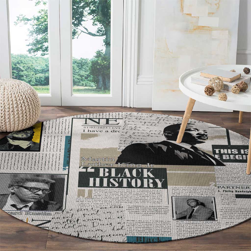 Civil Rights Leaders Round Carpet African-American History Month LT15
