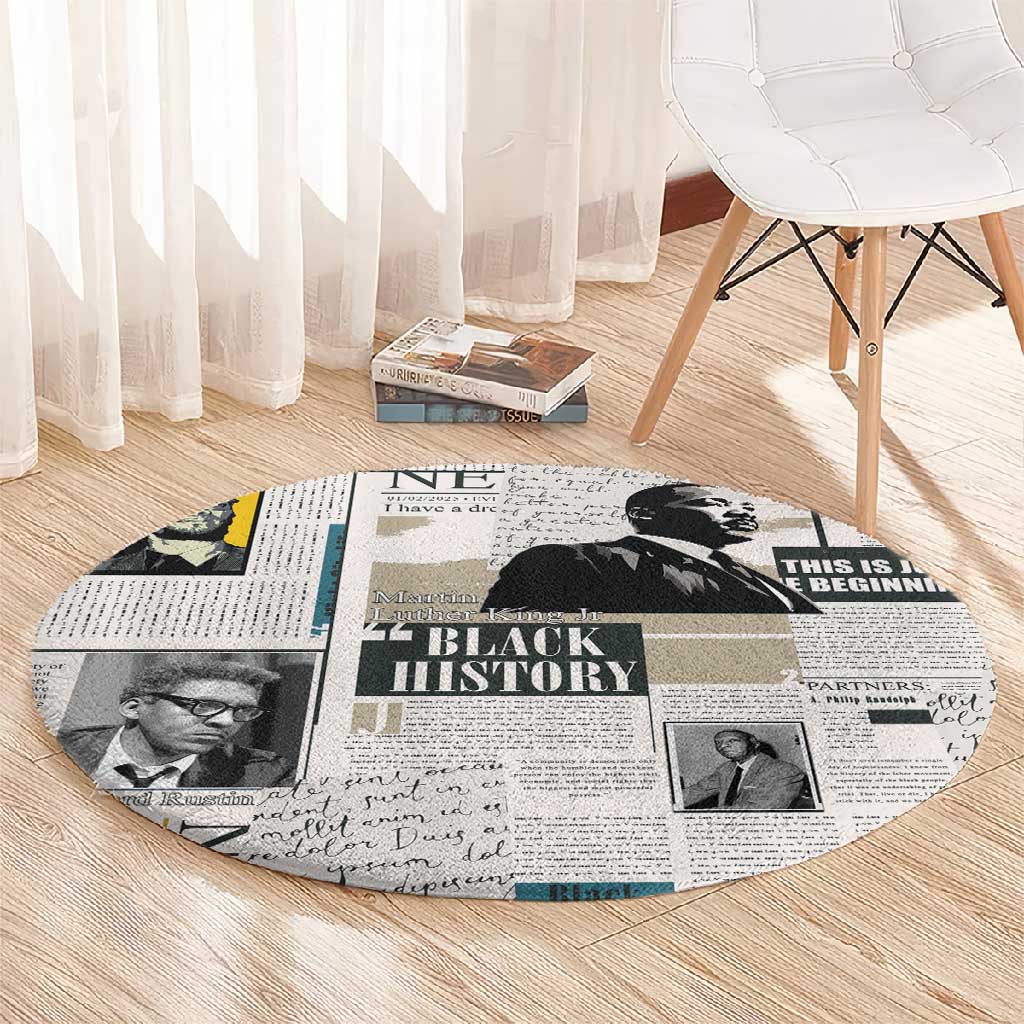 Civil Rights Leaders Round Carpet African-American History Month LT15