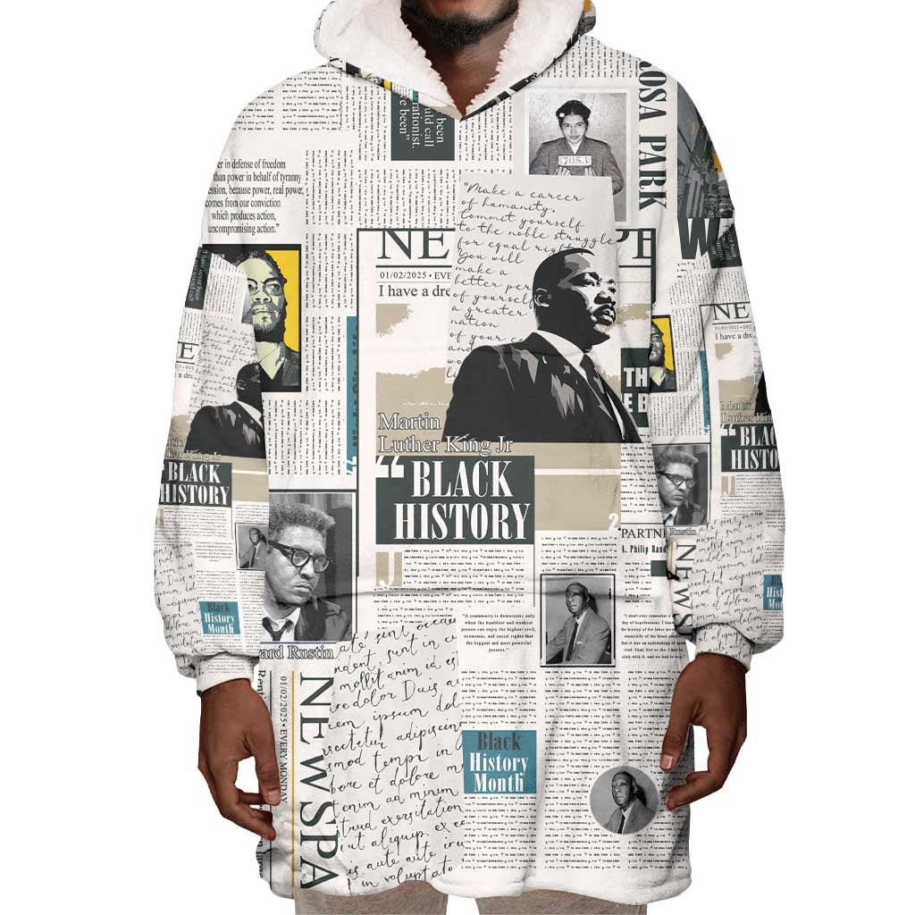 Civil Rights Leaders Wearable Blanket Hoodie African-American History Month LT15