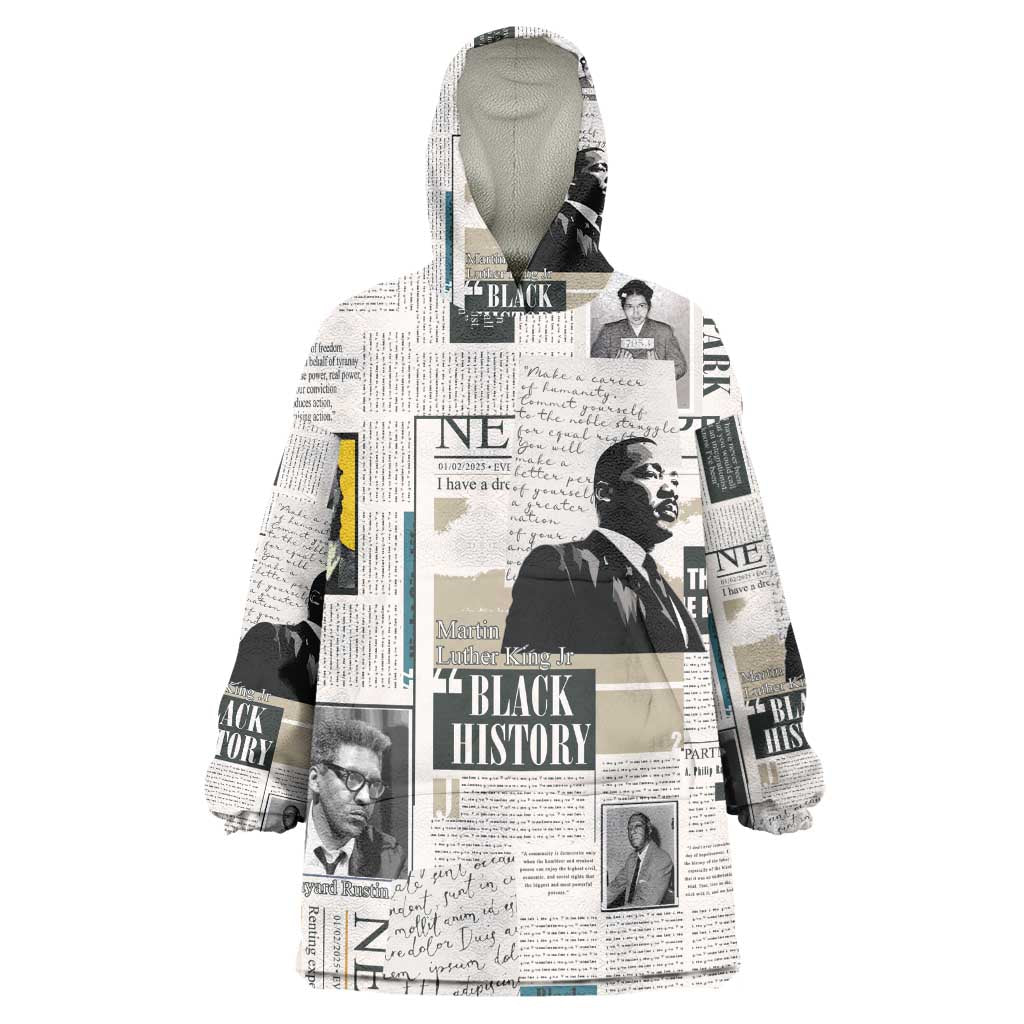Civil Rights Leaders Wearable Blanket Hoodie African-American History Month LT15