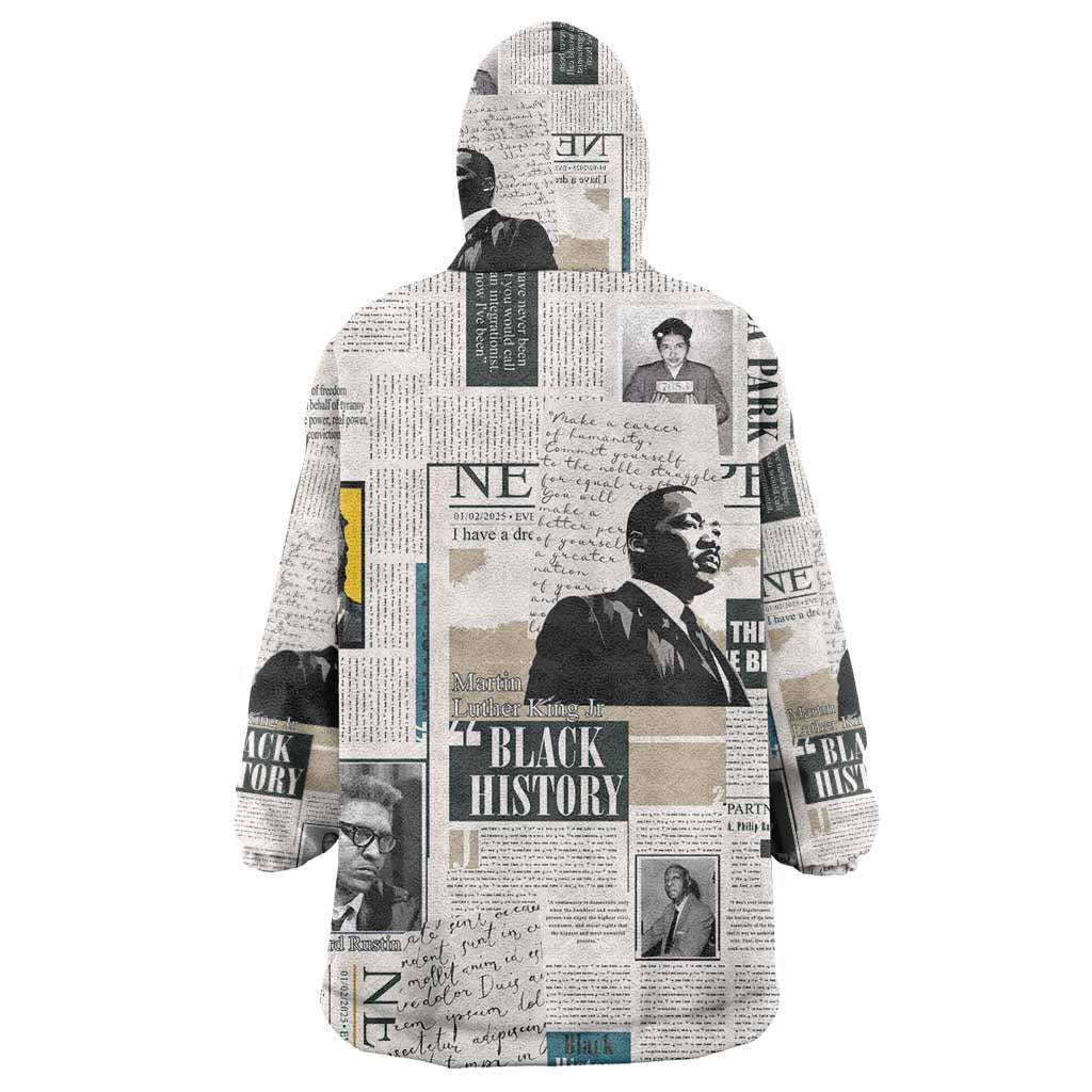 Civil Rights Leaders Wearable Blanket Hoodie African-American History Month LT15