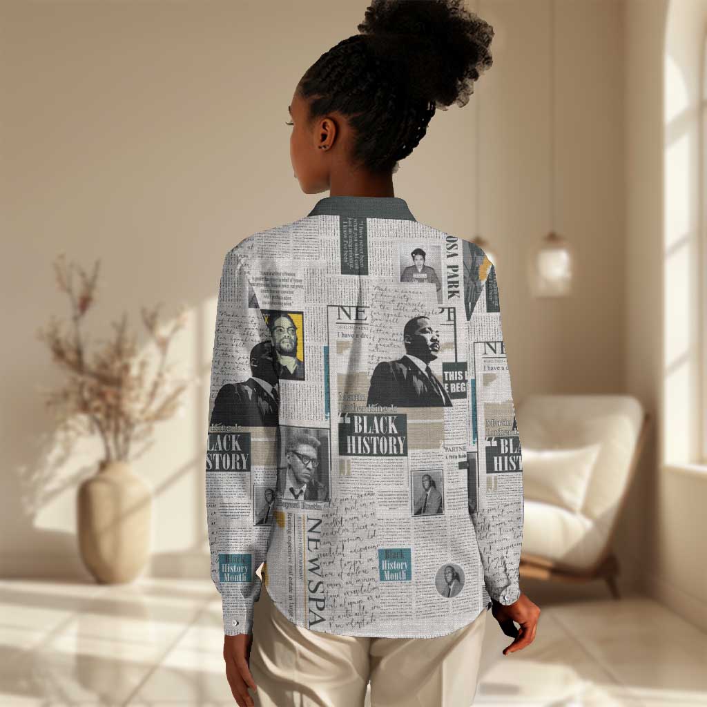 Civil Rights Leaders Women Casual Shirt African-American History Month LT15