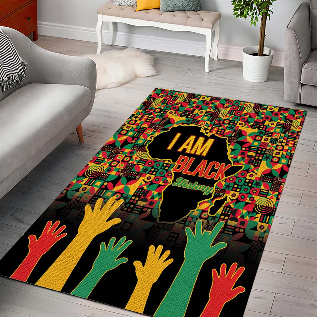 Black History Month Area Rug I'm Black And I'm Proud LT15