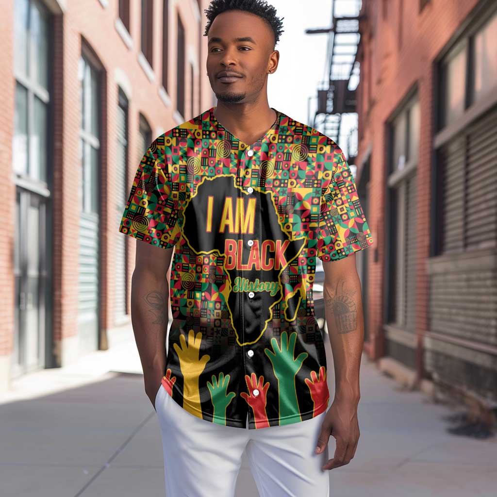 Black History Month Baseball Jersey I'm Black And I'm Proud LT15