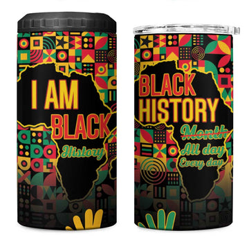 Black History Month 4 in 1 Can Cooler Tumbler I'm Black And I'm Proud LT15