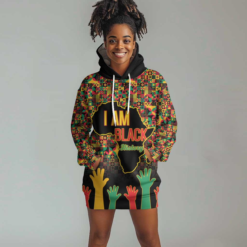 Black History Month Hoodie Dress I'm Black And I'm Proud LT15