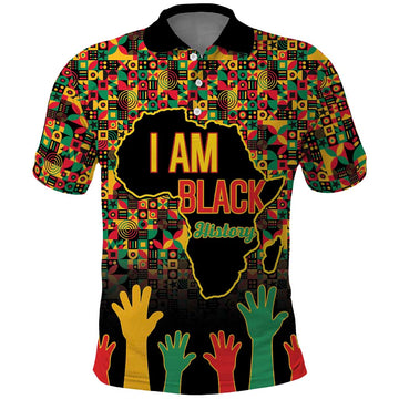 Black History Month Polo Shirt I Am Black History LT15