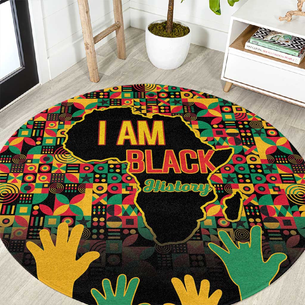 Black History Month Round Carpet I'm Black And I'm Proud LT15