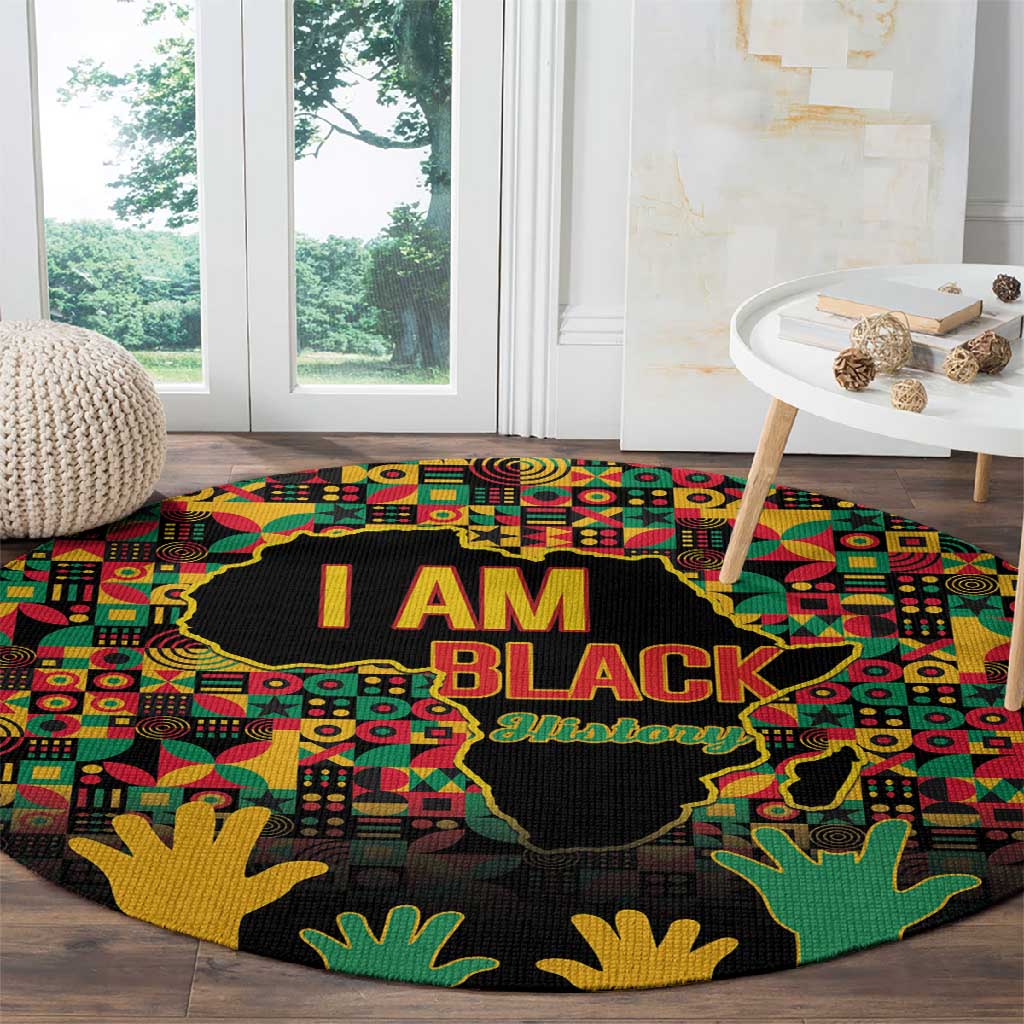Black History Month Round Carpet I'm Black And I'm Proud LT15