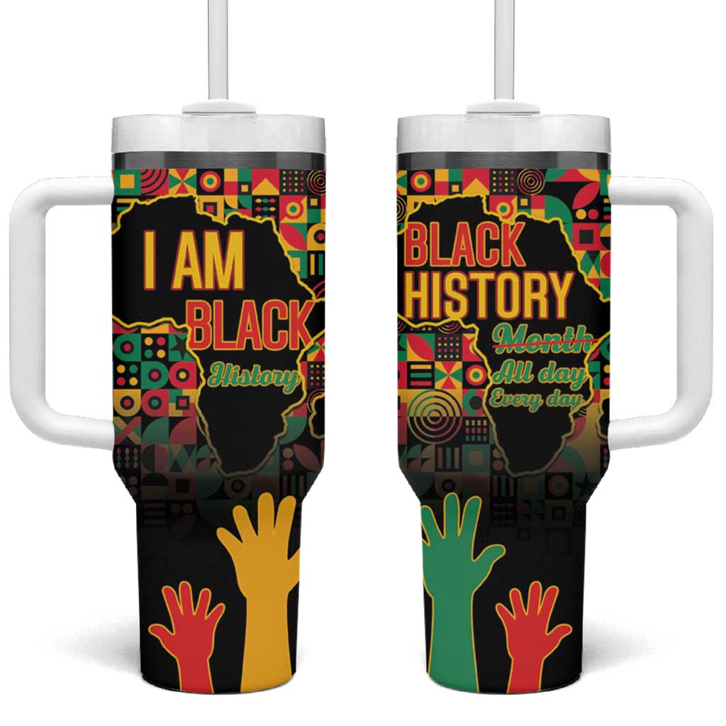 Black History Month Tumbler With Handle I'm Black And I'm Proud LT15