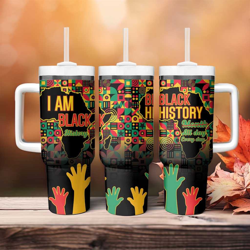 Black History Month Tumbler With Handle I'm Black And I'm Proud LT15