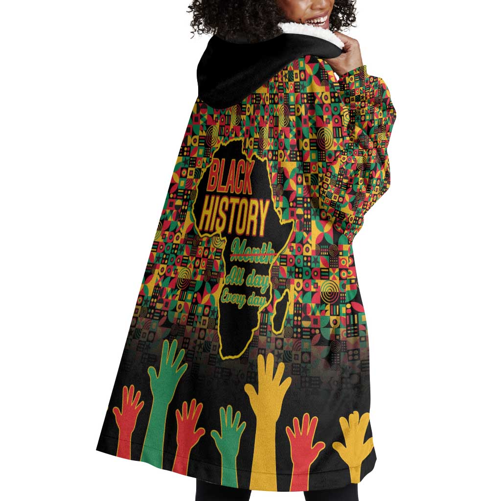 Black History Month Wearable Blanket Hoodie I'm Black And I'm Proud LT15