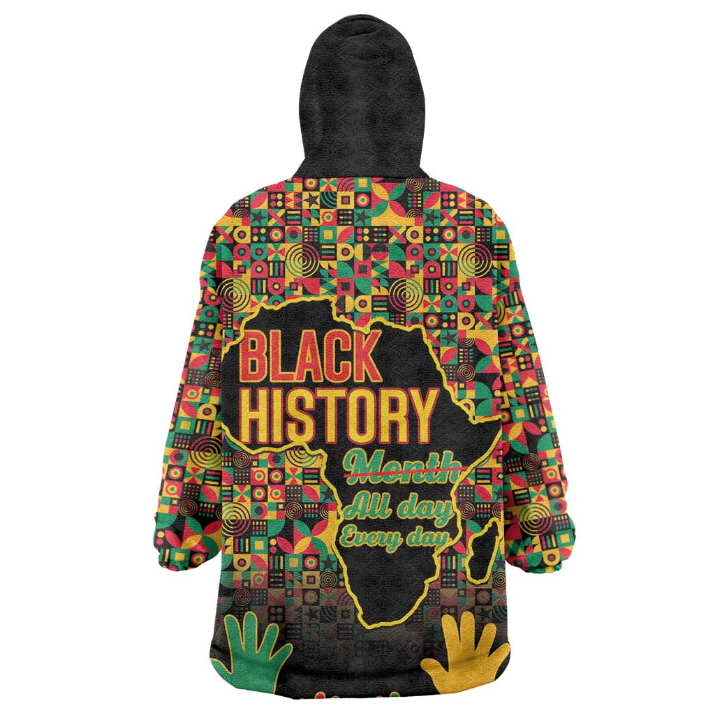 Black History Month Wearable Blanket Hoodie I'm Black And I'm Proud LT15