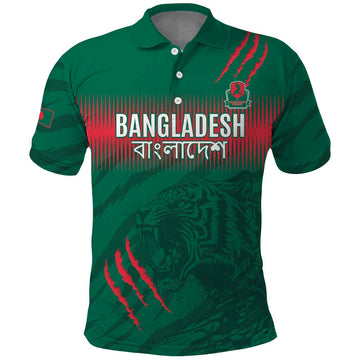 Custom Bangladesh Cricket Polo Shirt Go Tigers LT15