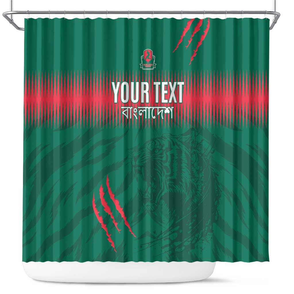 Custom Bangladesh Cricket Shower Curtain Go Tigers LT15