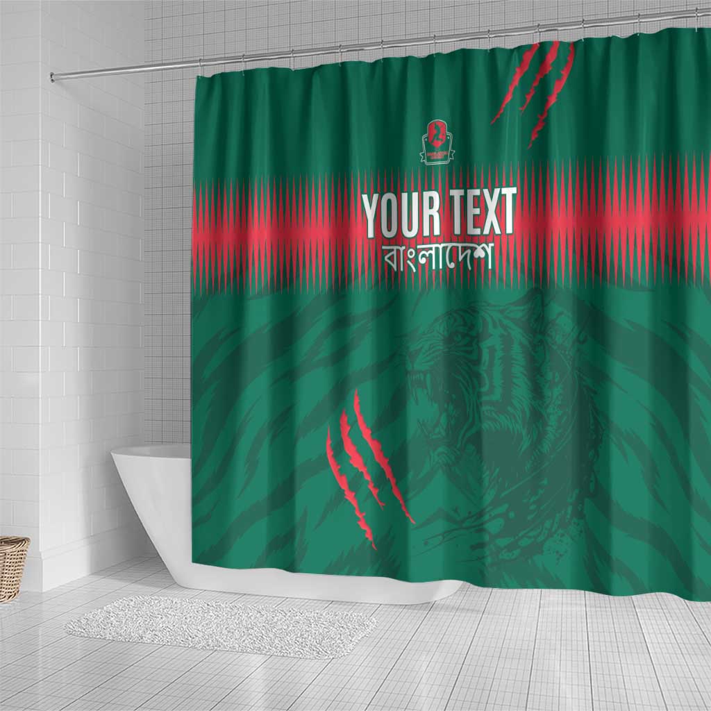 Custom Bangladesh Cricket Shower Curtain Go Tigers LT15