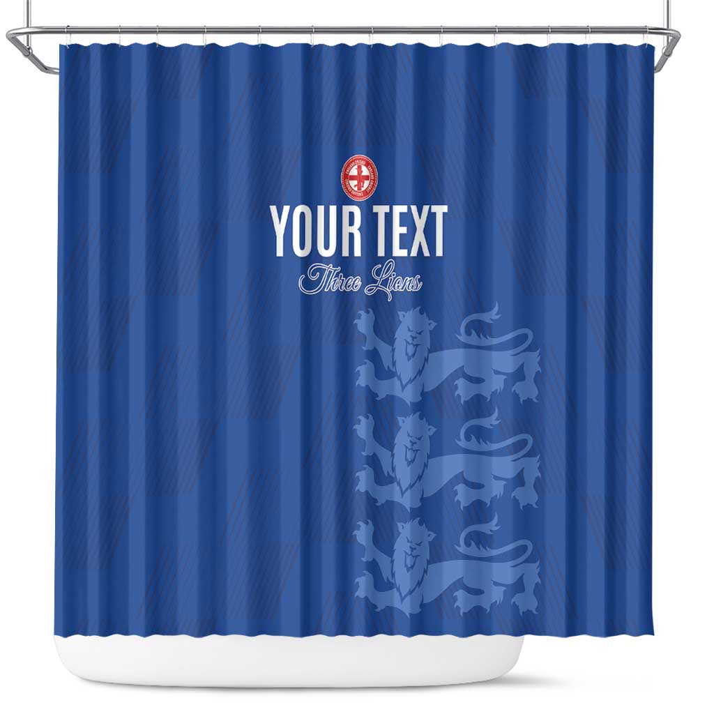 Custom England Cricket Shower Curtain Go Three Lions - Blue Ver LT15