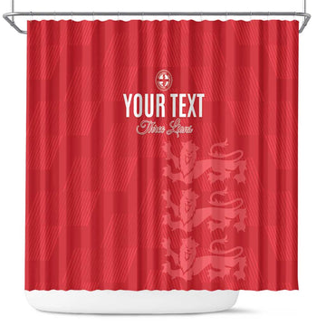 Custom England Cricket Shower Curtain Go Three Lions - Red Ver LT15
