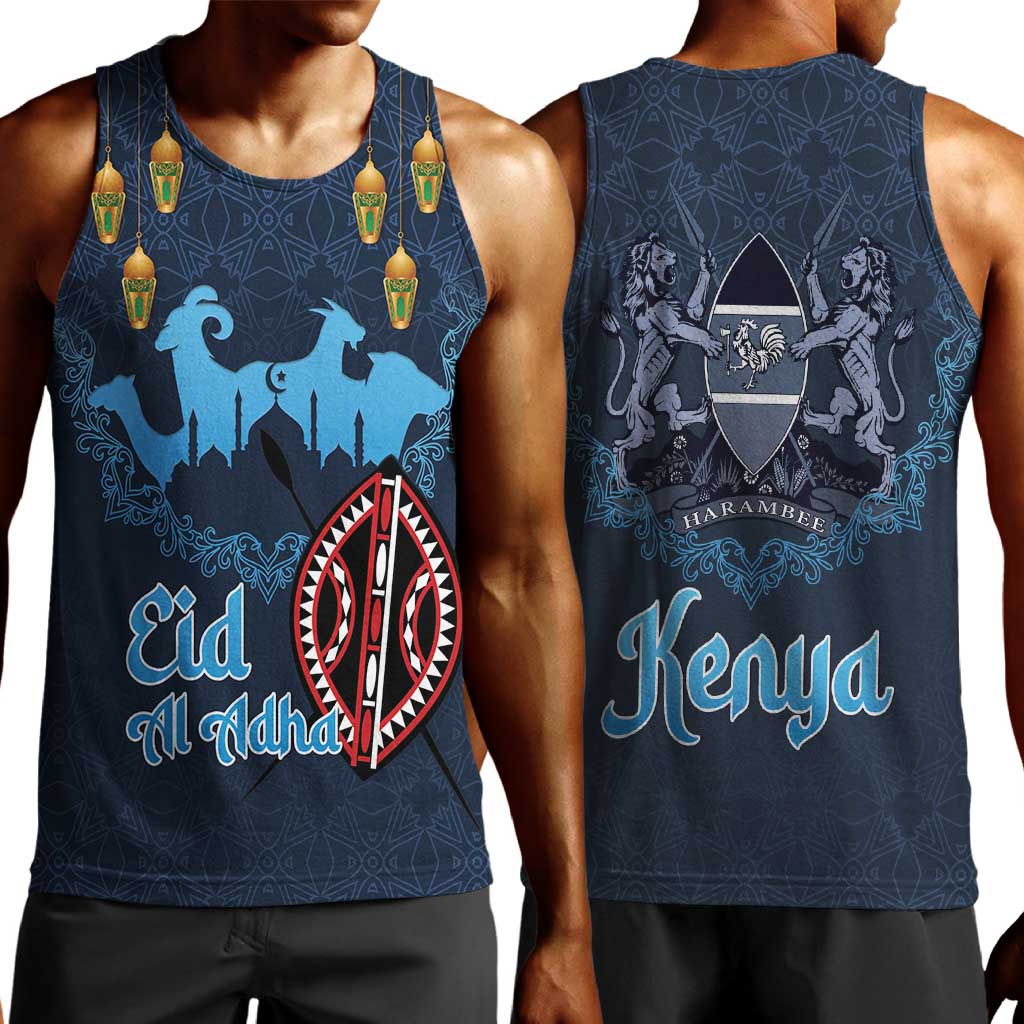 Happy Eid Al-Adha Men Tank Top Kenya Mubarak LT15