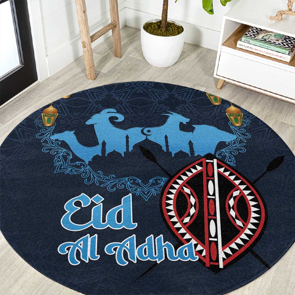 Happy Eid Al-Adha Round Carpet Kenya Mubarak LT15
