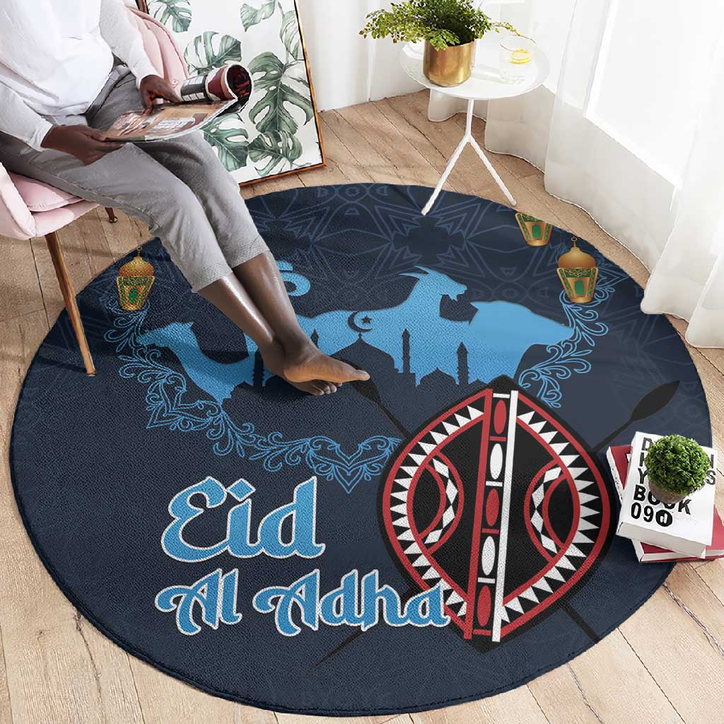 Happy Eid Al-Adha Round Carpet Kenya Mubarak LT15