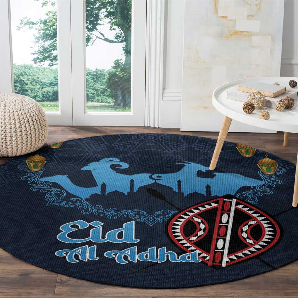 Happy Eid Al-Adha Round Carpet Kenya Mubarak LT15