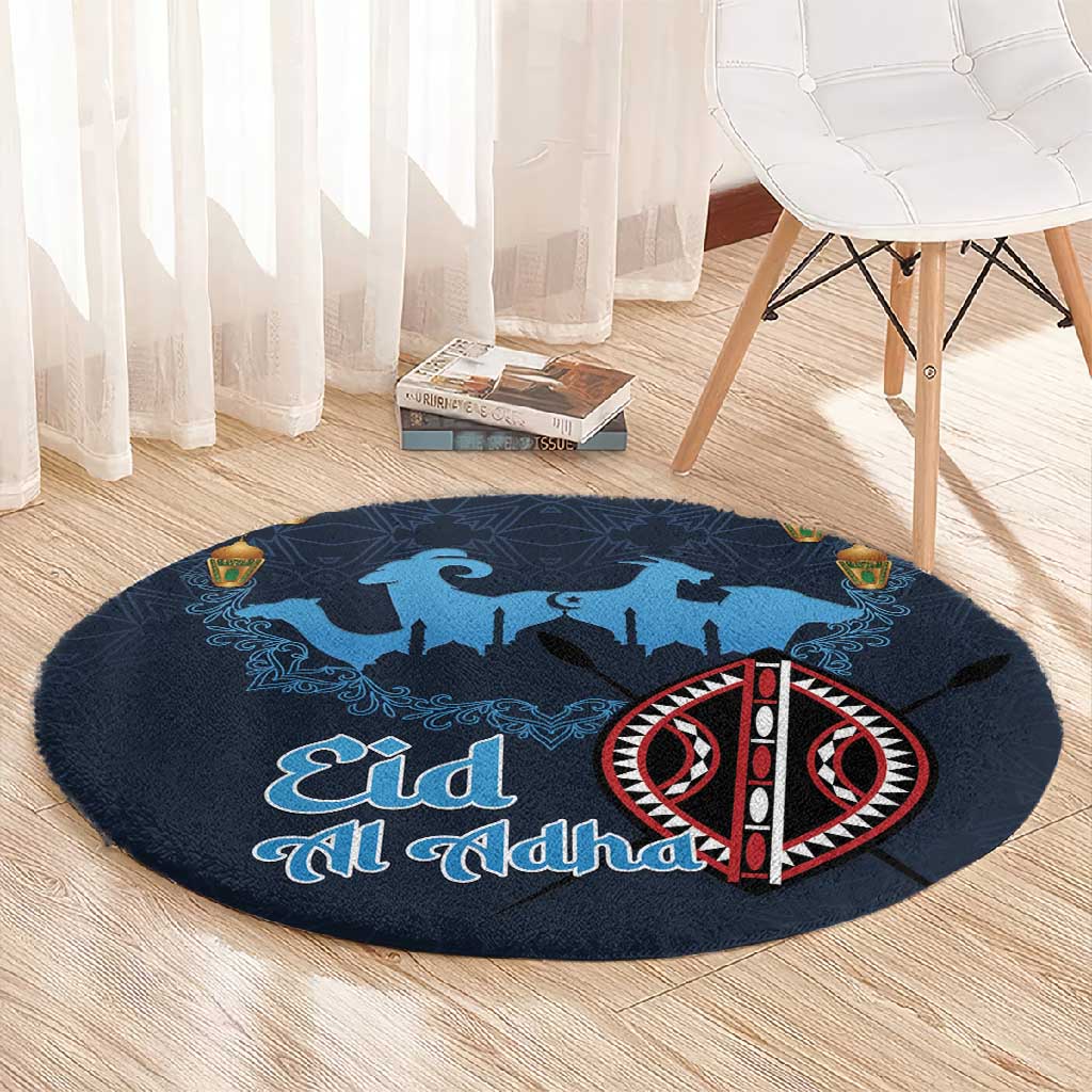 Happy Eid Al-Adha Round Carpet Kenya Mubarak LT15