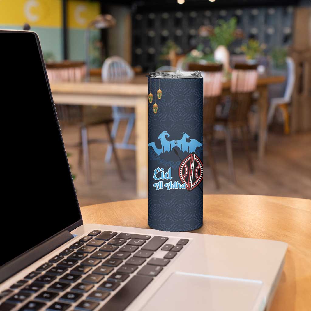 Happy Eid Al-Adha Skinny Tumbler Kenya Mubarak LT15