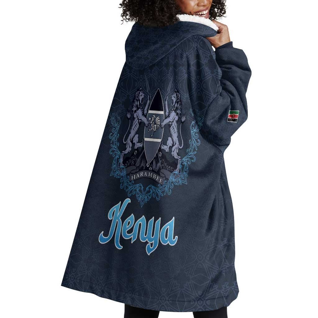 Happy Eid Al-Adha Wearable Blanket Hoodie Kenya Mubarak LT15