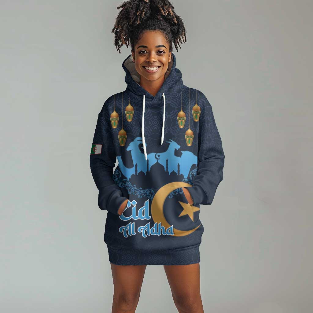 Happy Eid Al-Adha Hoodie Dress Algeria Mubarak LT15