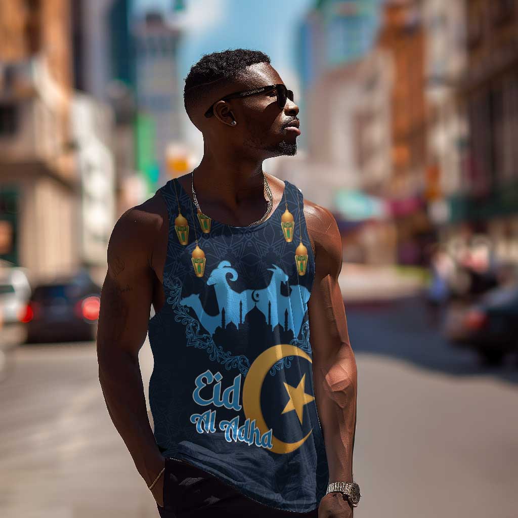 Happy Eid Al-Adha Men Tank Top Algeria Mubarak LT15