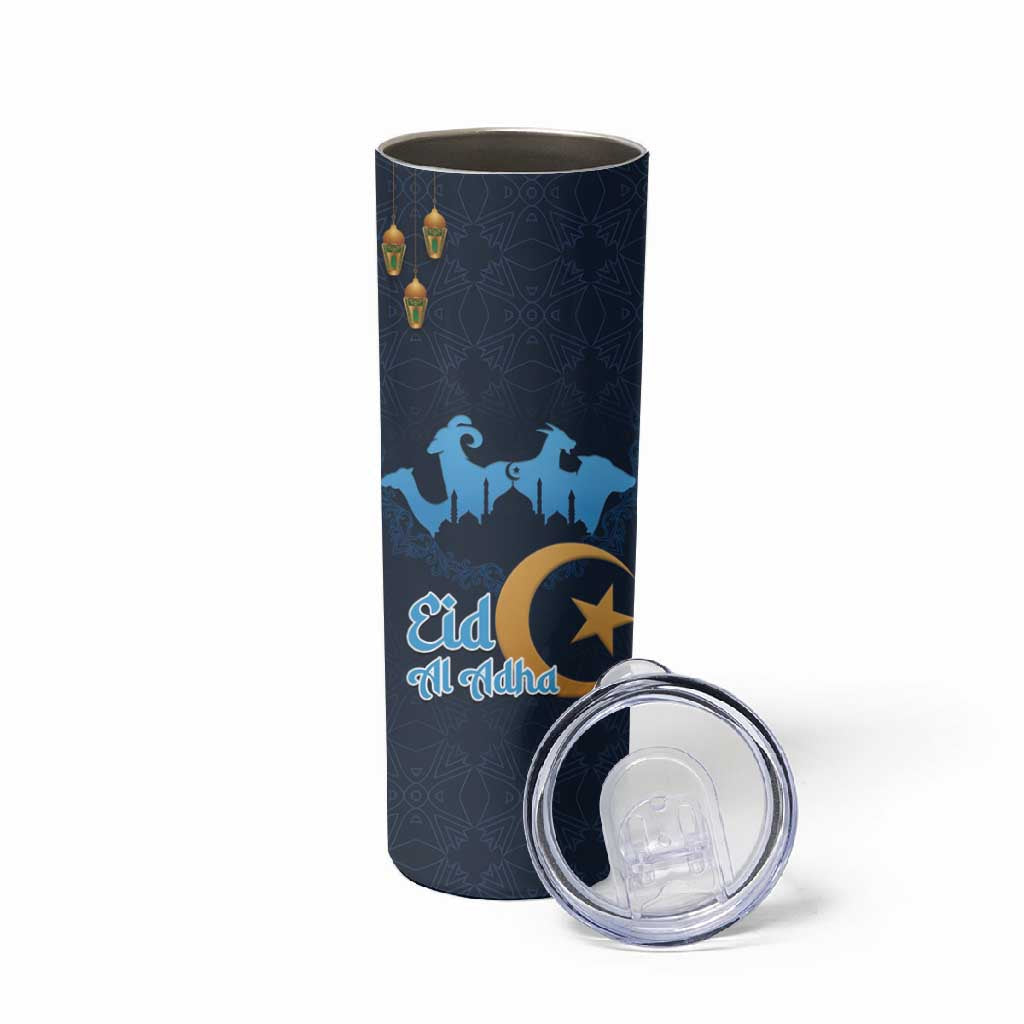Happy Eid Al-Adha Skinny Tumbler Algeria Mubarak LT15