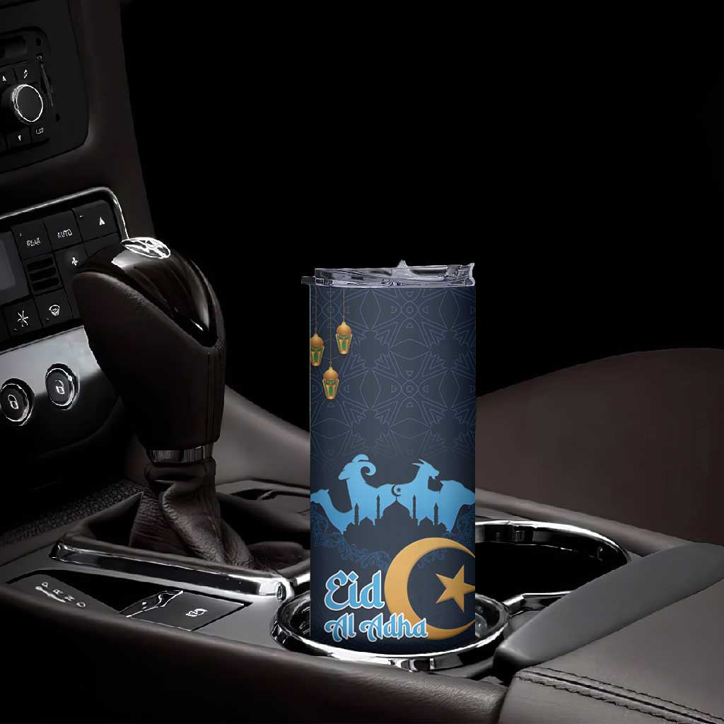 Happy Eid Al-Adha Skinny Tumbler Algeria Mubarak LT15