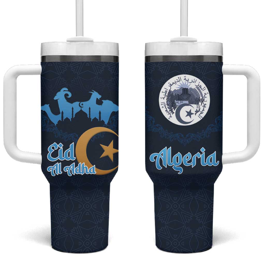 Happy Eid Al-Adha Tumbler With Handle Algeria Mubarak LT15