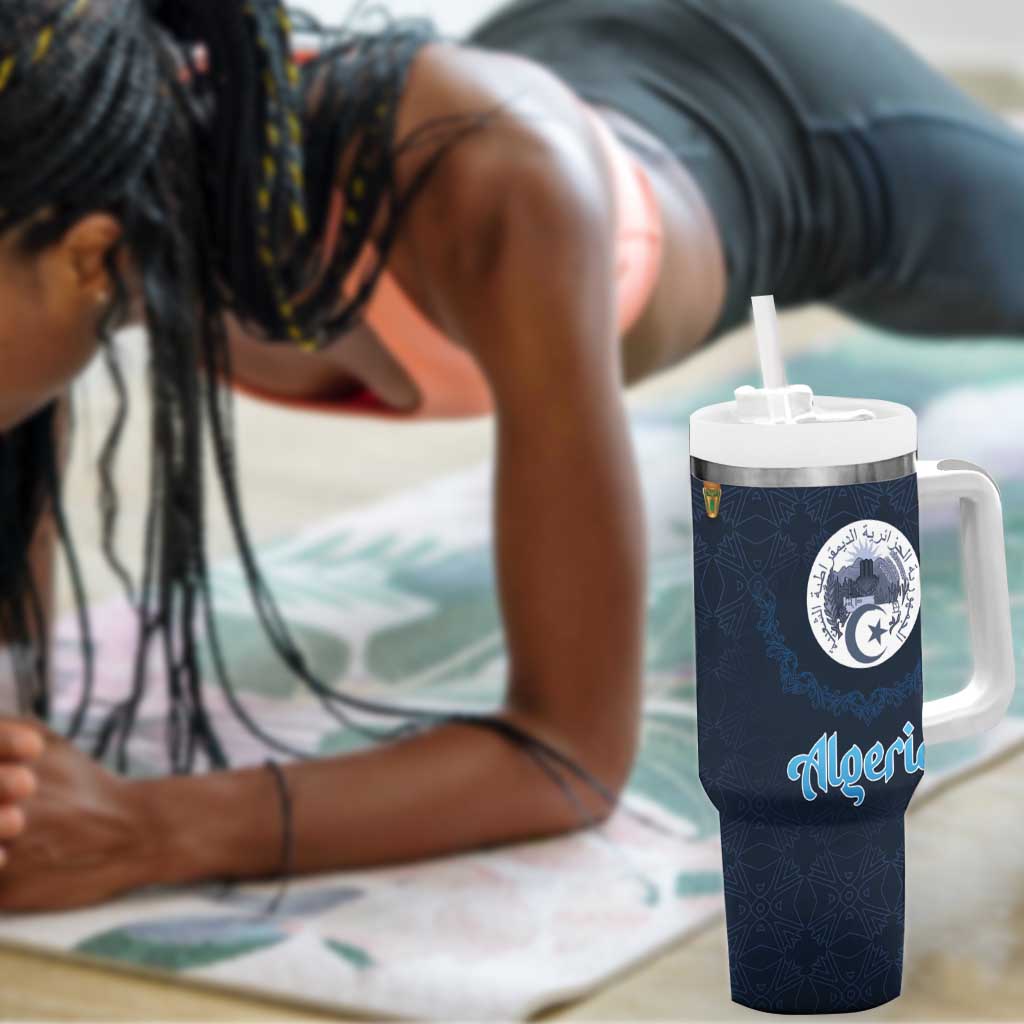 Happy Eid Al-Adha Tumbler With Handle Algeria Mubarak LT15