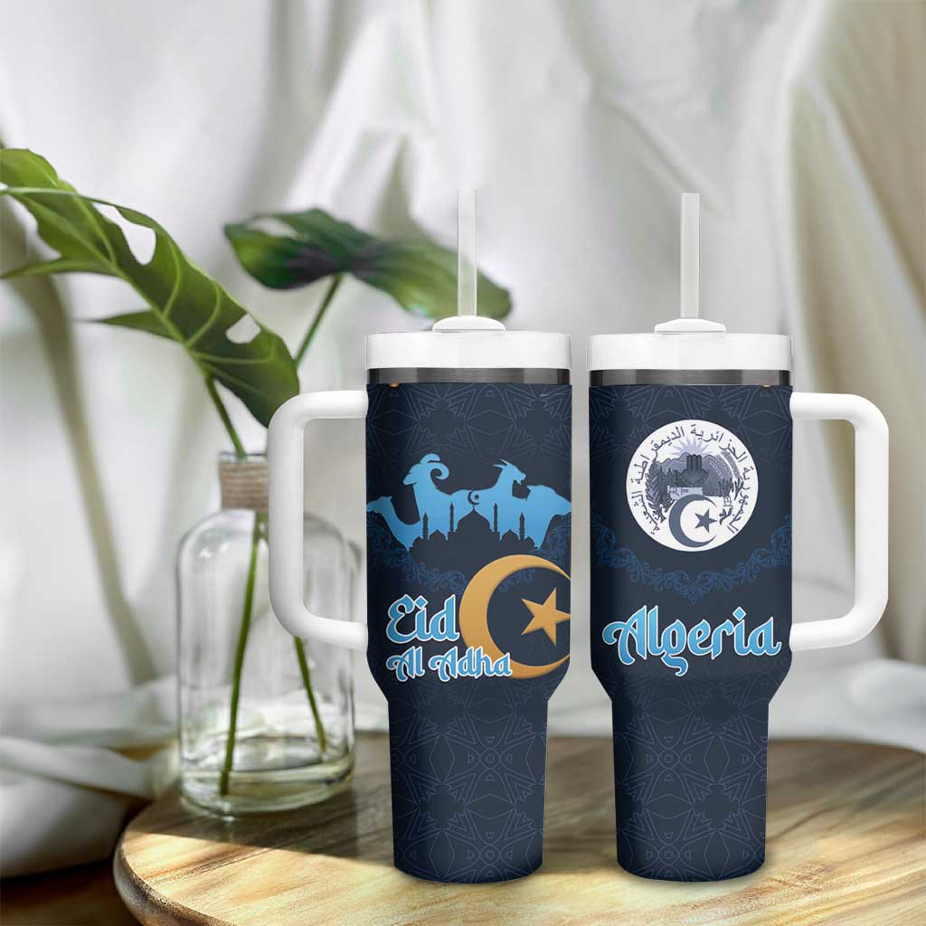 Happy Eid Al-Adha Tumbler With Handle Algeria Mubarak LT15