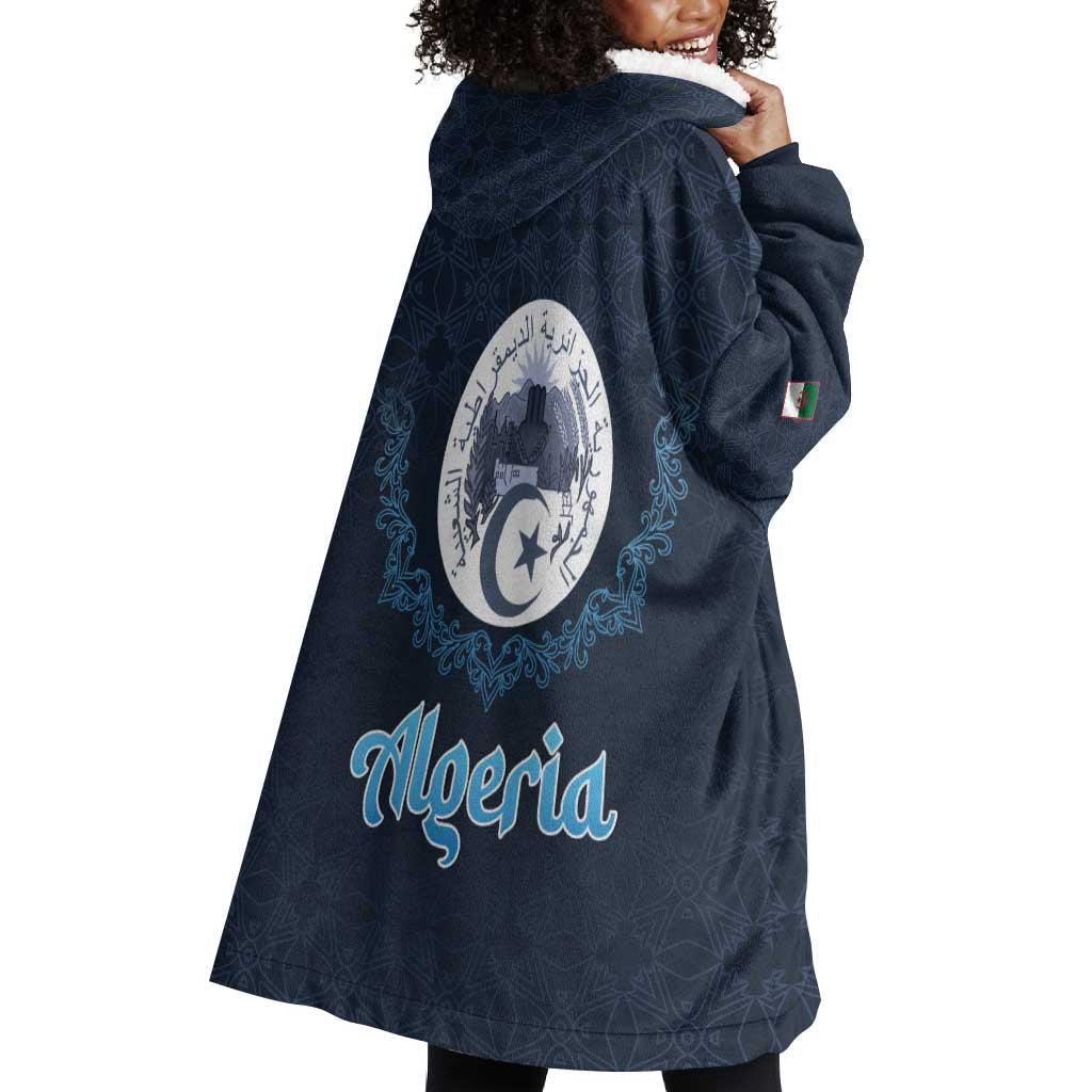 Happy Eid Al-Adha Wearable Blanket Hoodie Algeria Mubarak LT15