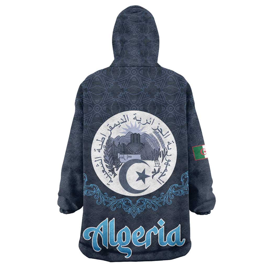 Happy Eid Al-Adha Wearable Blanket Hoodie Algeria Mubarak LT15