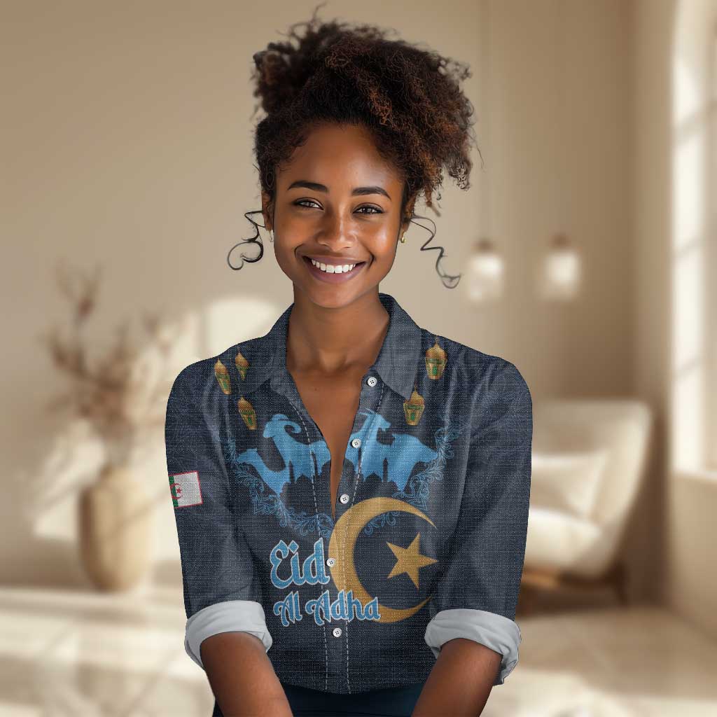 Happy Eid Al-Adha Women Casual Shirt Algeria Mubarak LT15
